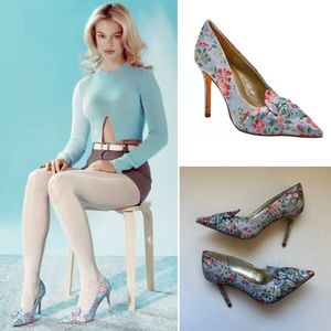 Katy Perry Collections Floral Heels - Silver and Pink